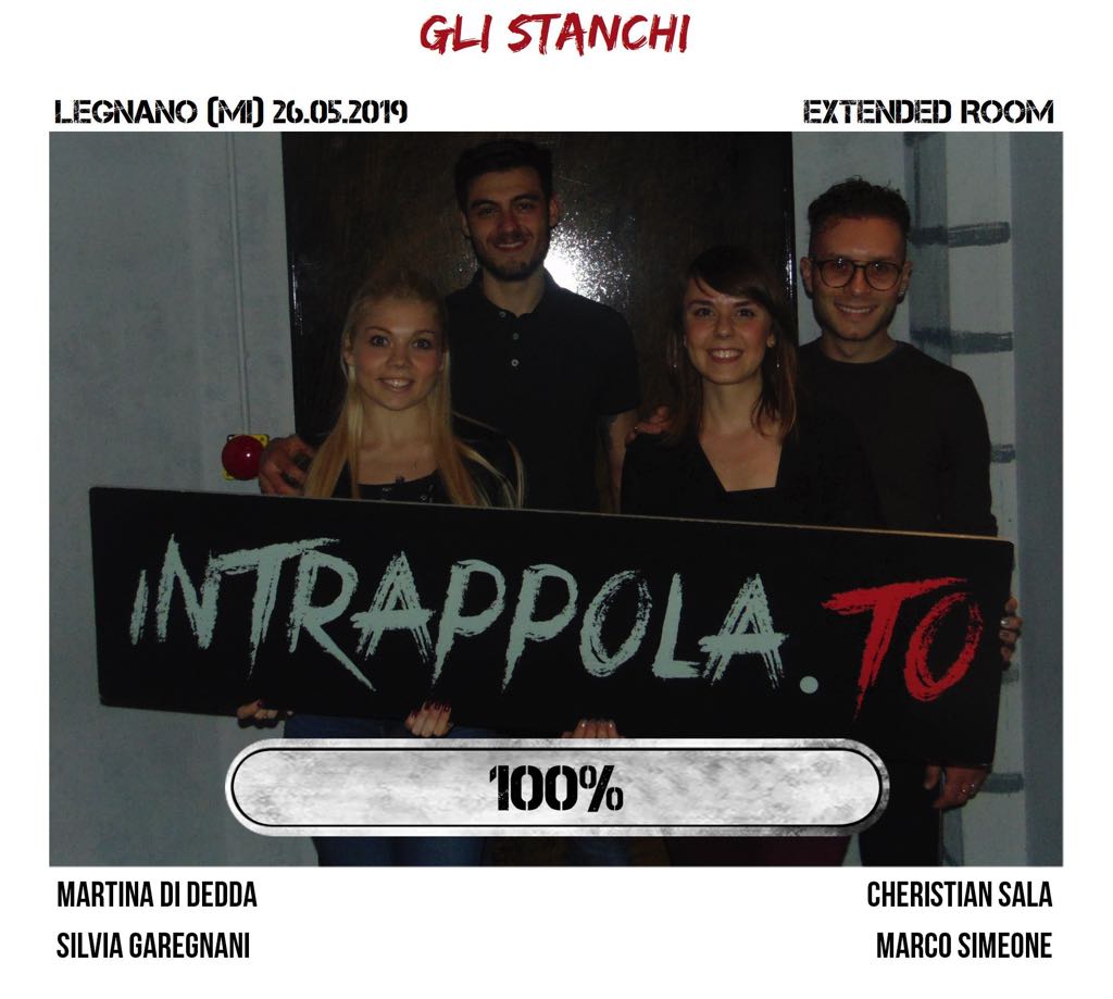 Il gruppo gli stanchi è fuggito dalla nostra escape room Extended Room