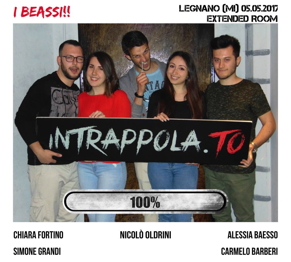 Il gruppo i Beassi!! è fuggito dalla nostra escape room Extended Room