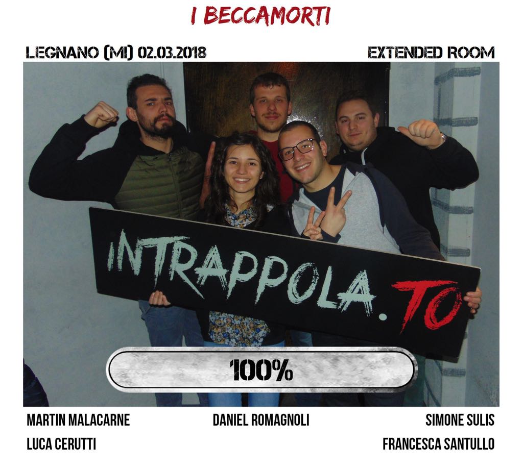 Il gruppo i beccamorti è fuggito dalla nostra escape room Extended Room