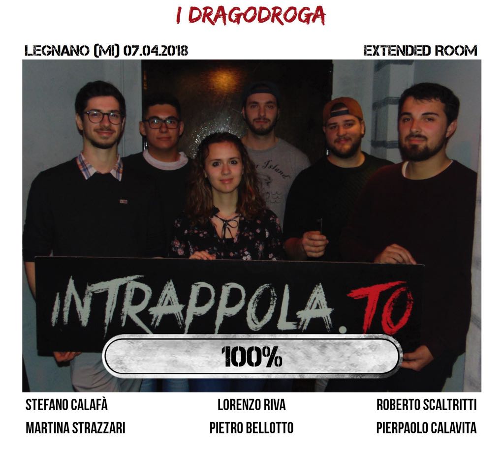 Il gruppo i dragodroga è fuggito dalla nostra escape room Extended Room