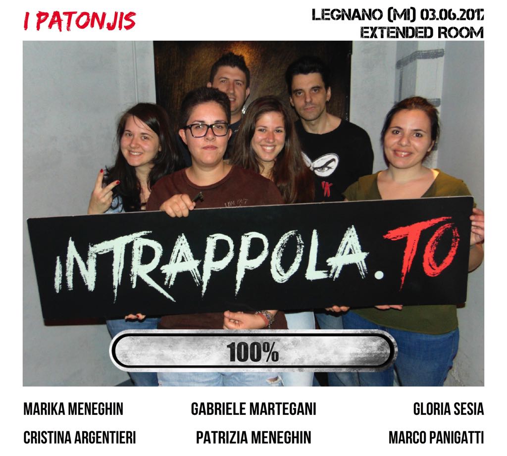 Il gruppo i patonjis è fuggito dalla nostra escape room Extended Room