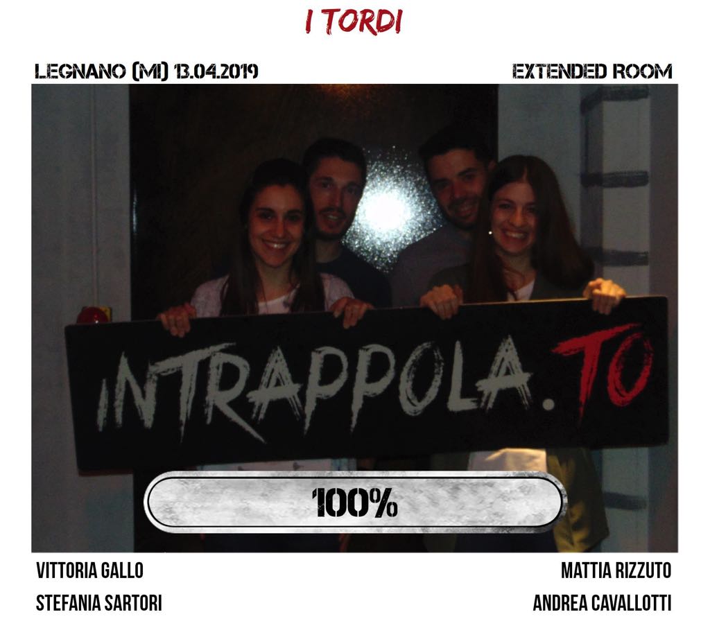 Il gruppo i tordi è fuggito dalla nostra escape room Extended Room