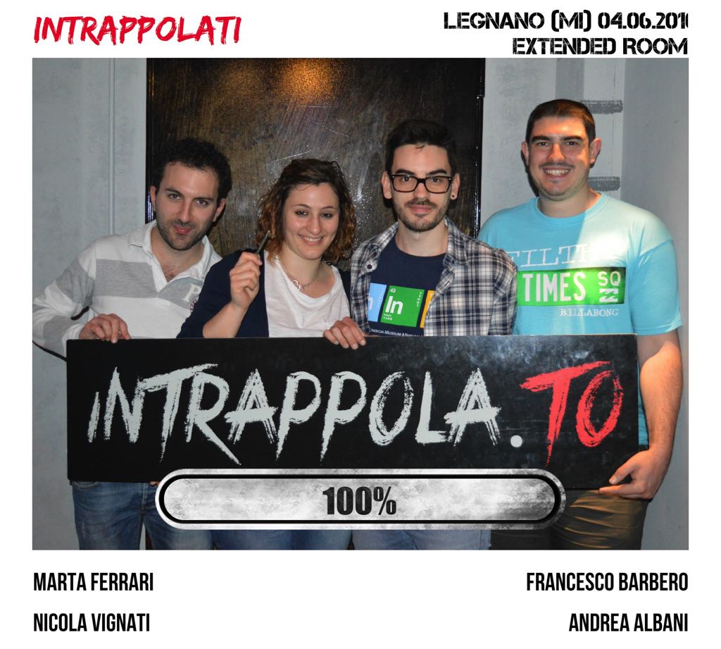 Il gruppo intrappolati è fuggito dalla nostra escape room Extended Room