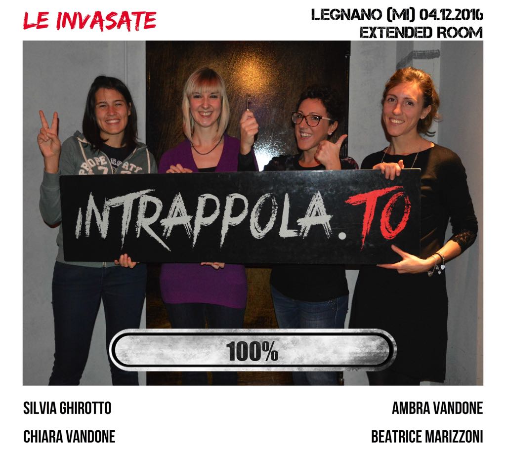 Il gruppo le invasate è fuggito dalla nostra escape room Extended Room