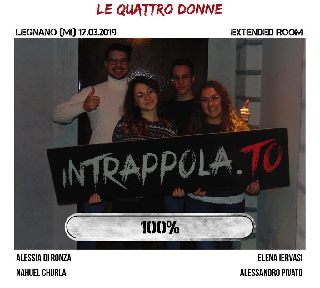Il gruppo le quattro donne è fuggito dalla nostra escape room Extended Room