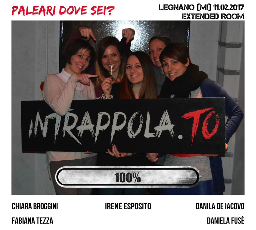 Il gruppo paleari dove sei? è fuggito dalla nostra escape room Extended Room
