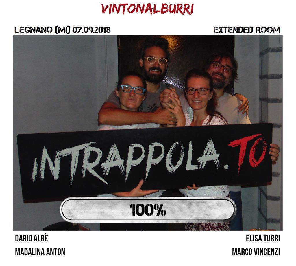 Il gruppo vintonalburri è fuggito dalla nostra escape room Extended Room