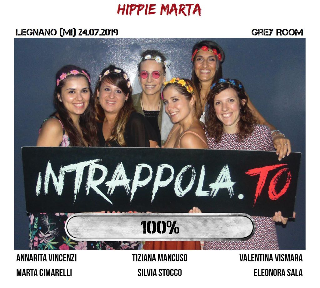 Il gruppo Hippie Marta è fuggito dalla nostra escape room Grey Room
