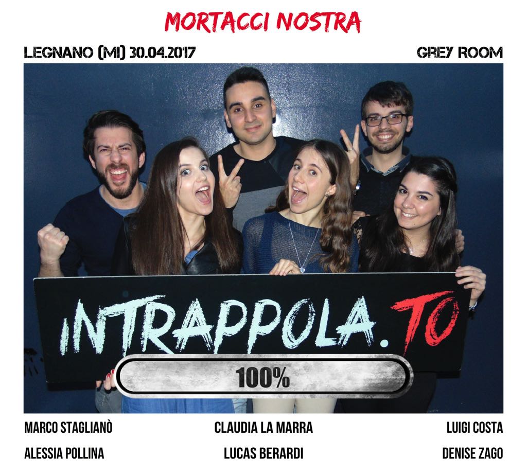 Il gruppo Mortacci Nostra è fuggito dalla nostra escape room Grey Room