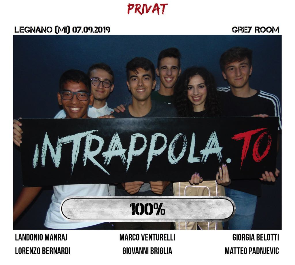 Il gruppo Privat è fuggito dalla nostra escape room Grey Room