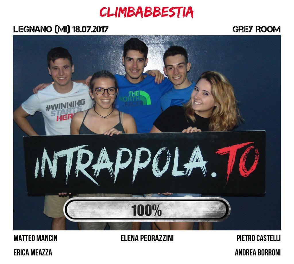 Il gruppo climbabbestia è fuggito dalla nostra escape room Grey Room