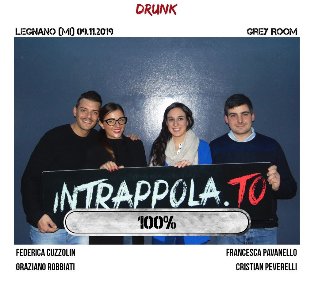 Il gruppo drunk è fuggito dalla nostra escape room Grey Room