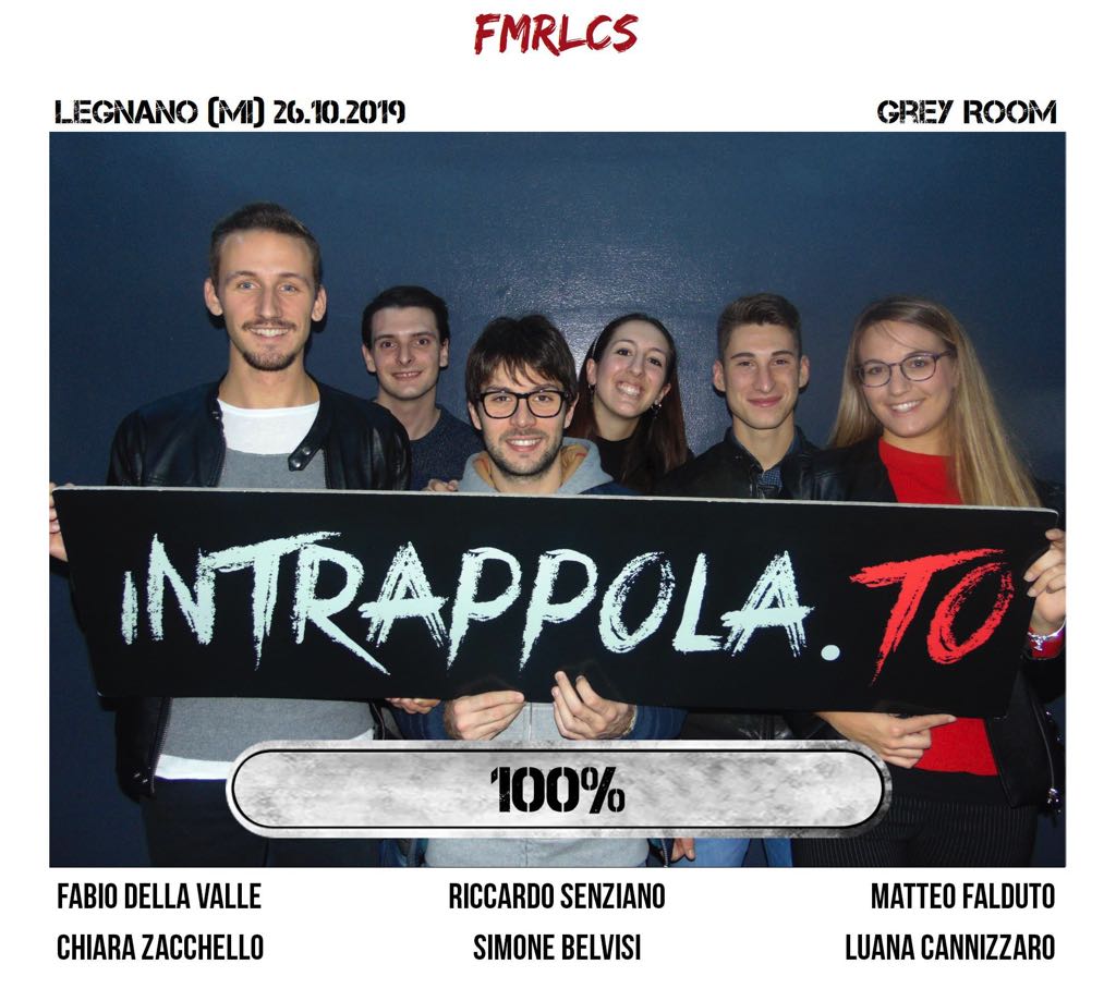 Il gruppo fmrlcs è fuggito dalla nostra escape room Grey Room