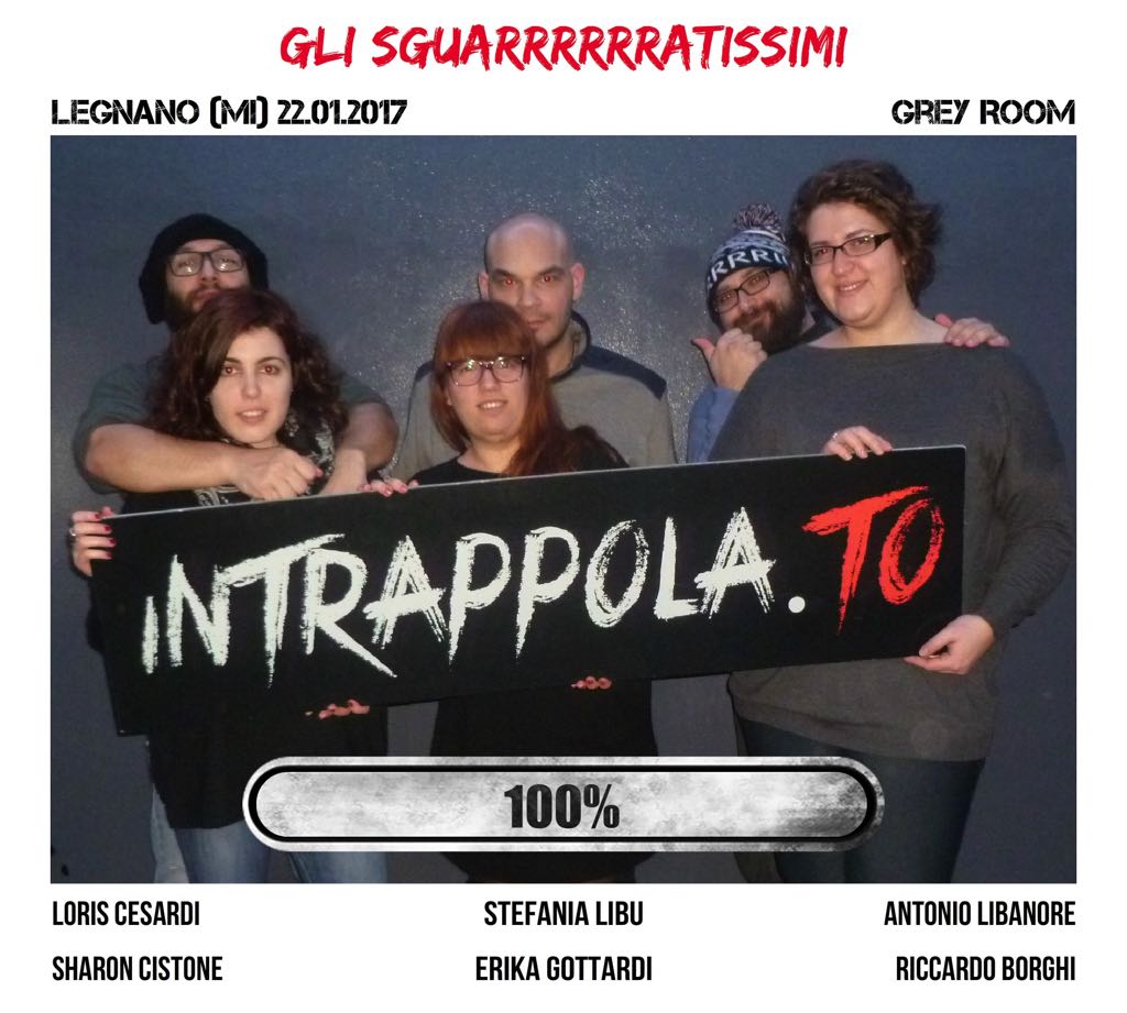 Il gruppo gli sguarrrrrratissimi è fuggito dalla nostra escape room Grey Room