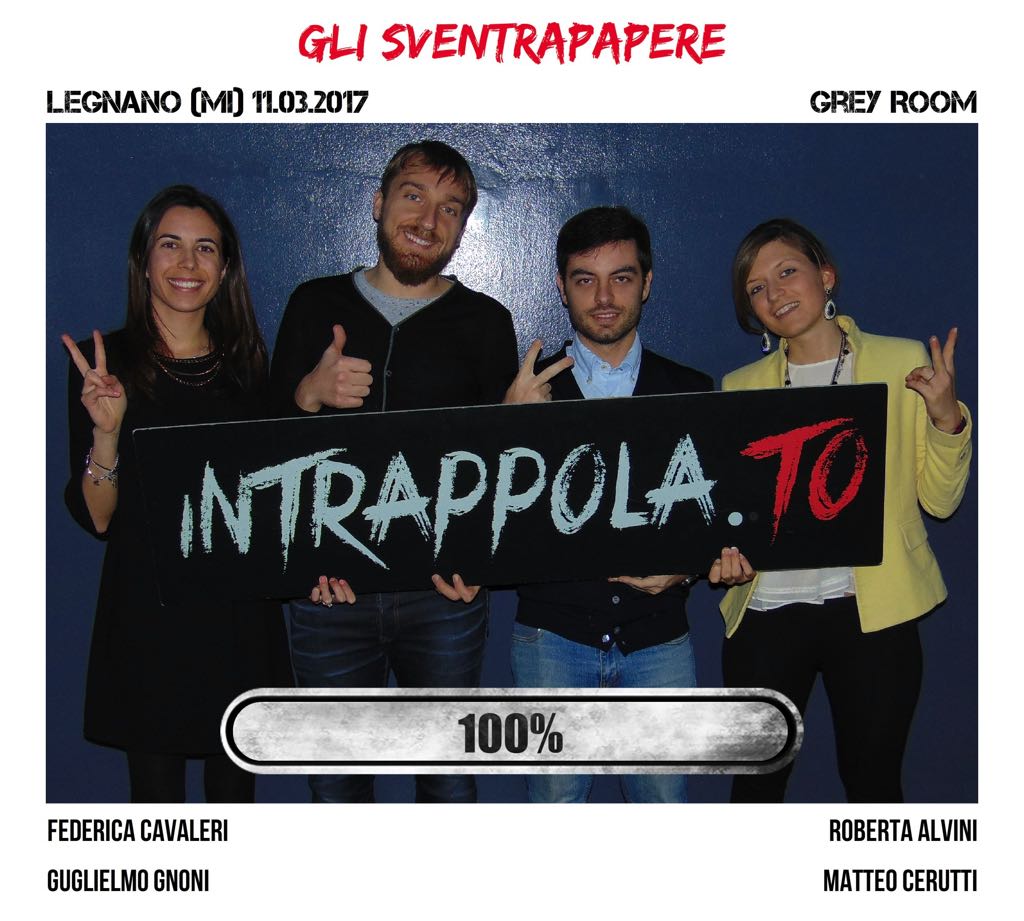 Il gruppo gli sventrapapere è fuggito dalla nostra escape room Grey Room