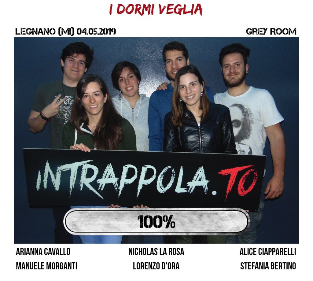Il gruppo i dormi veglia è fuggito dalla nostra escape room Grey Room
