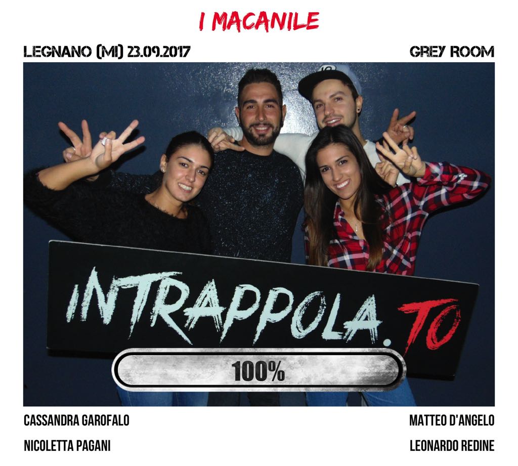 Il gruppo i macanile è fuggito dalla nostra escape room Grey Room
