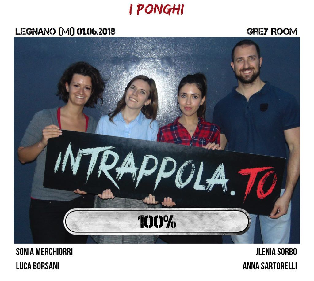 Il gruppo i ponghi è fuggito dalla nostra escape room Grey Room