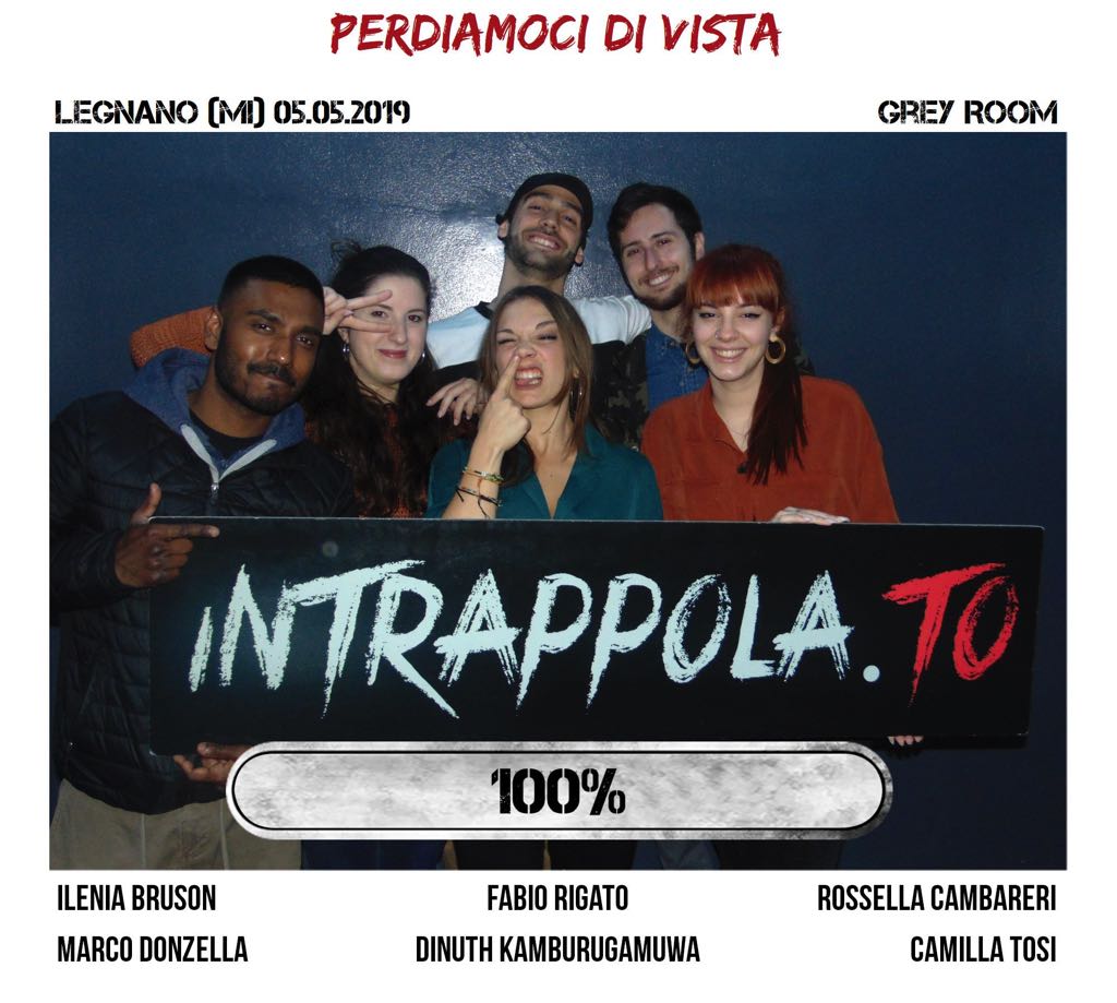 Il gruppo perdiamoci di vista è fuggito dalla nostra escape room Grey Room