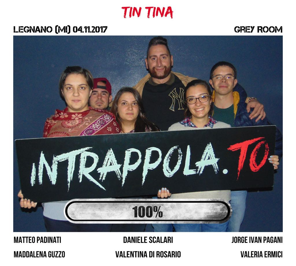 Il gruppo tin tina è fuggito dalla nostra escape room Grey Room