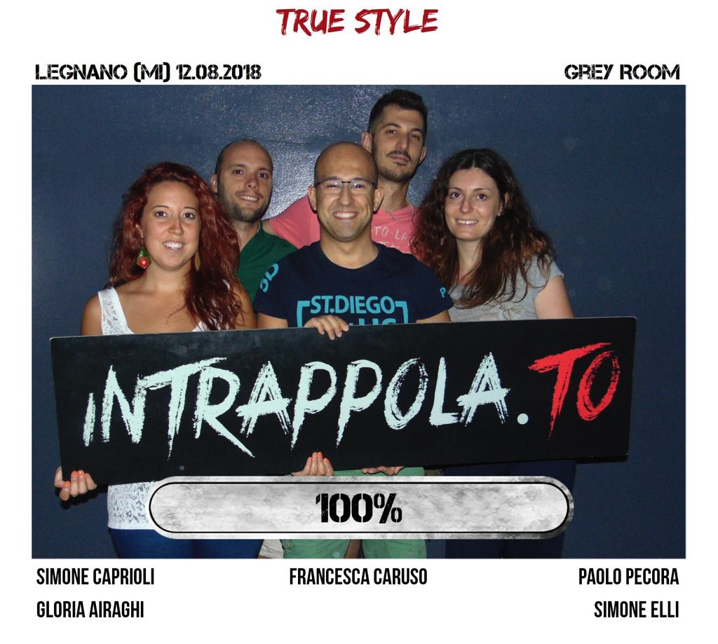 Il gruppo true style è fuggito dalla nostra escape room Grey Room