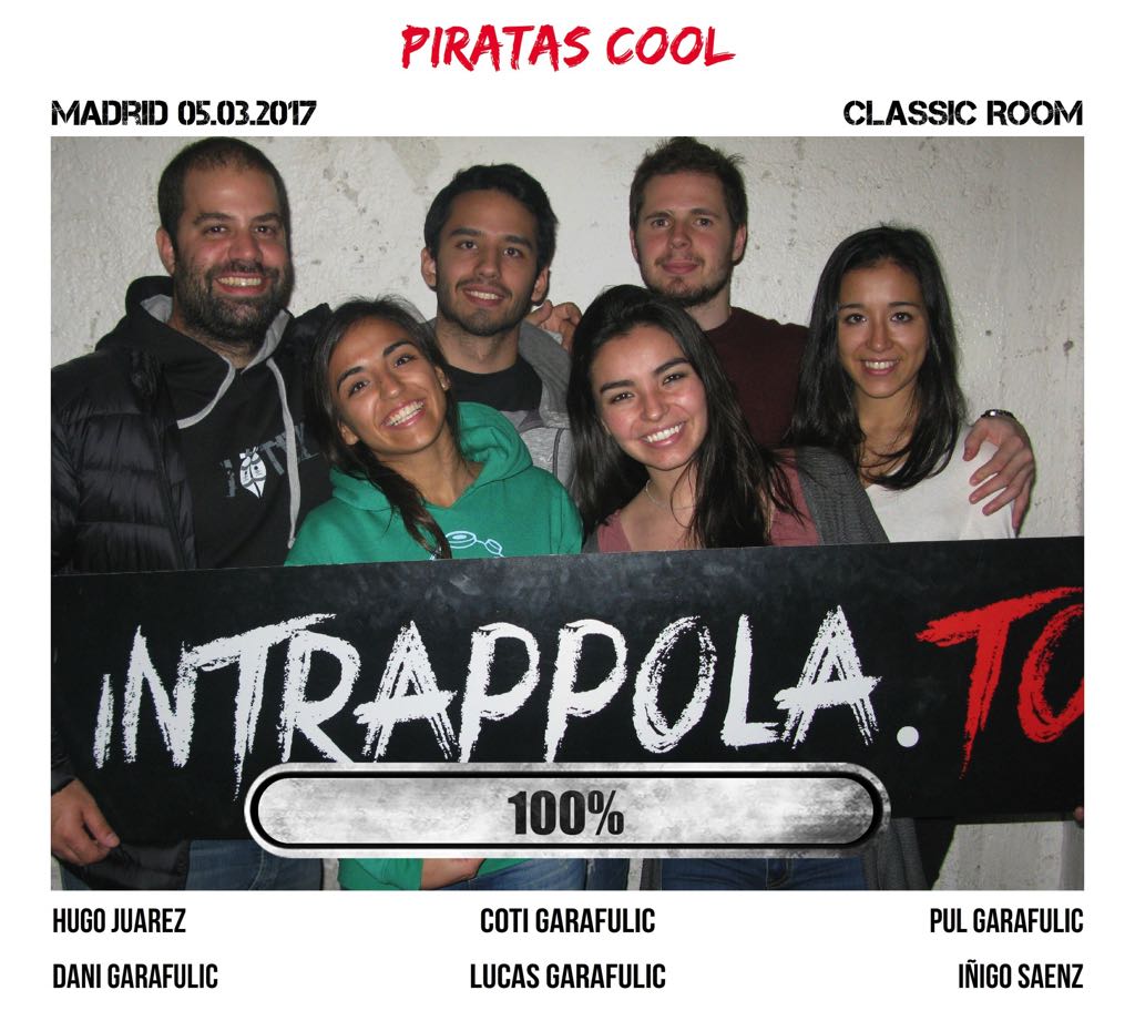 Il gruppo PIRATAS COOL è fuggito dalla nostra escape room Classic Room