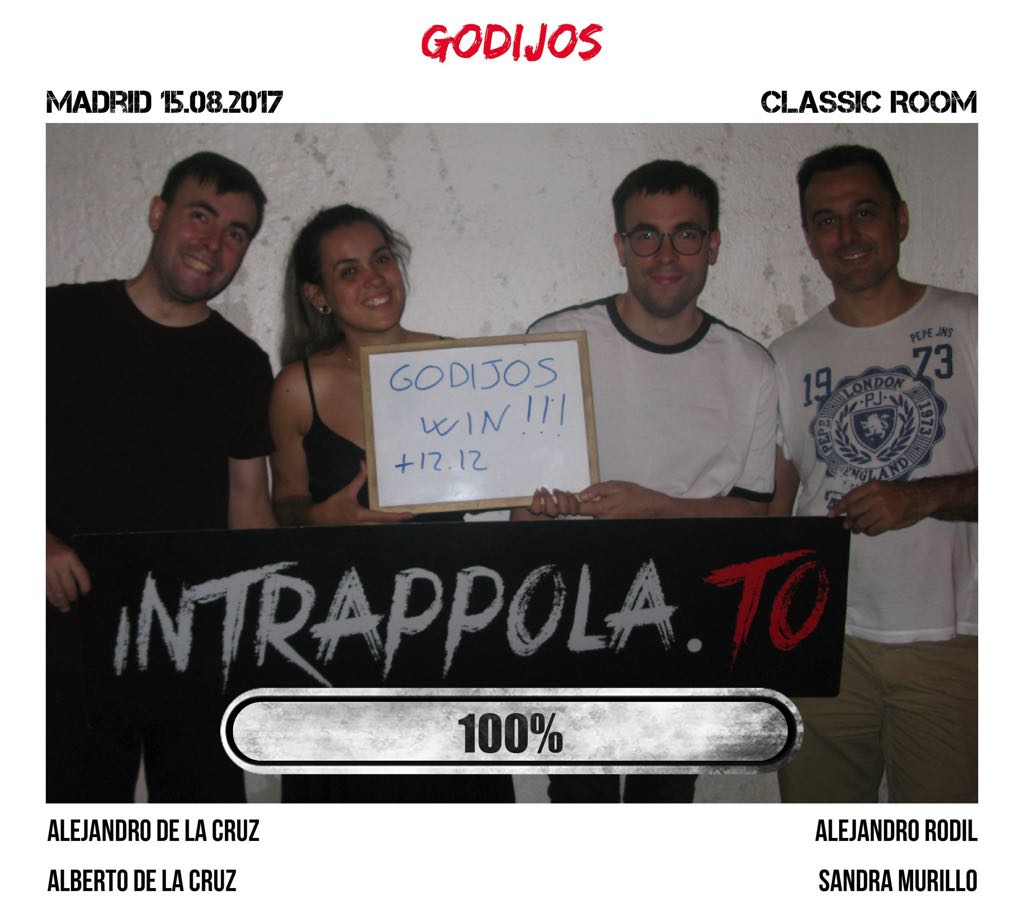 Il gruppo godijos è fuggito dalla nostra escape room Classic Room