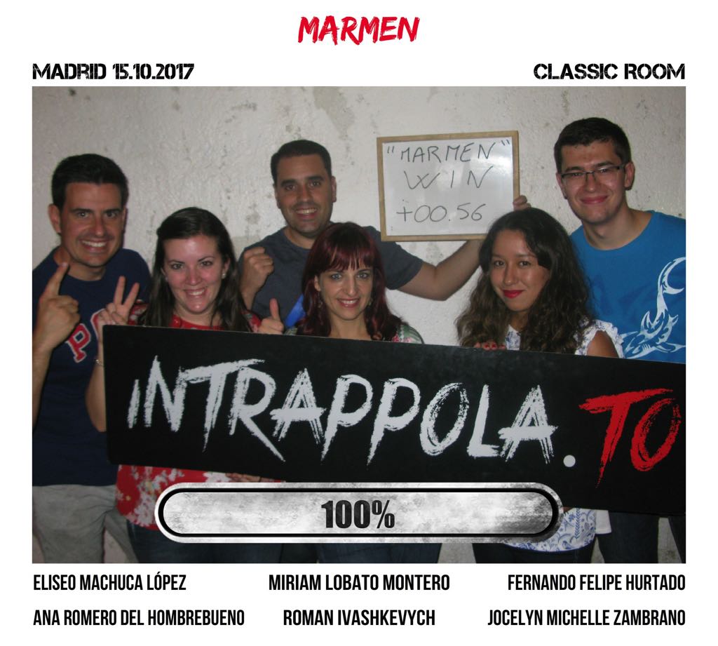 Il gruppo marmen è fuggito dalla nostra escape room Classic Room