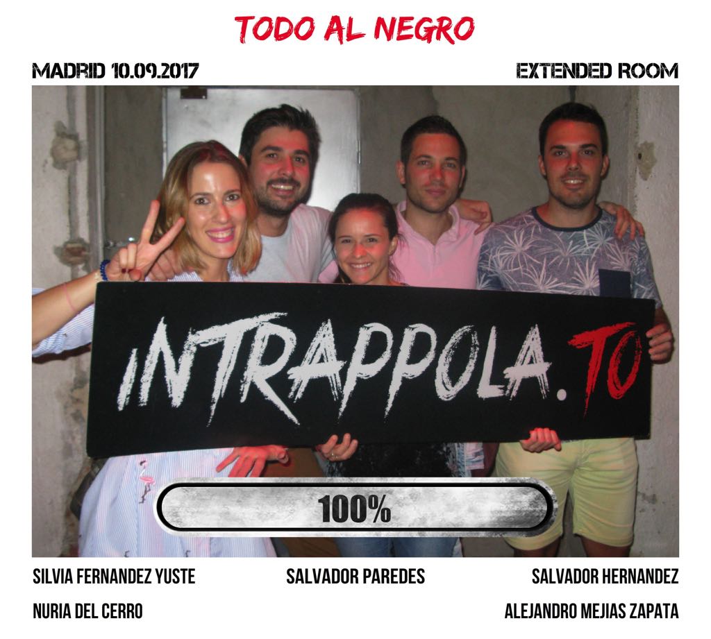 Il gruppo Todo al negro è fuggito dalla nostra escape room Extended Room