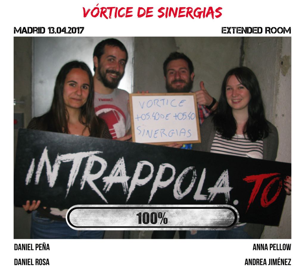 Il gruppo Vórtice de Sinergias è fuggito dalla nostra escape room Extended Room
