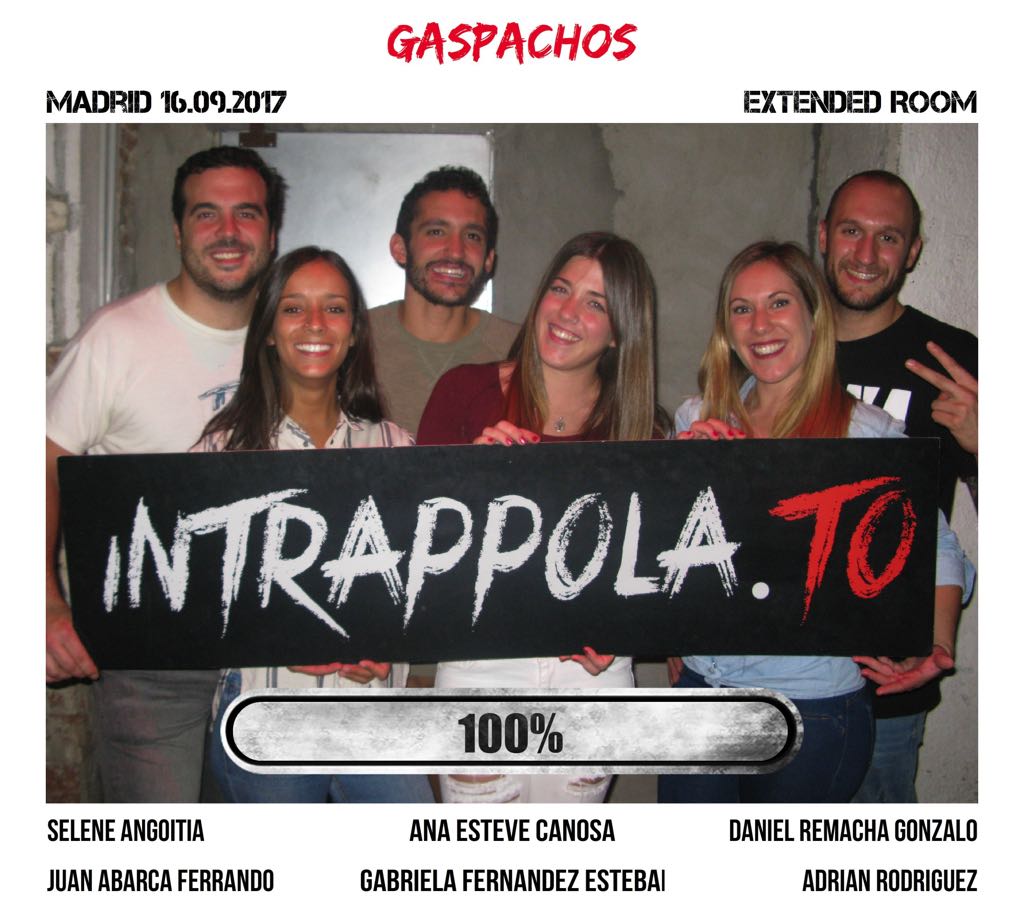 Il gruppo gaspachos è fuggito dalla nostra escape room Extended Room
