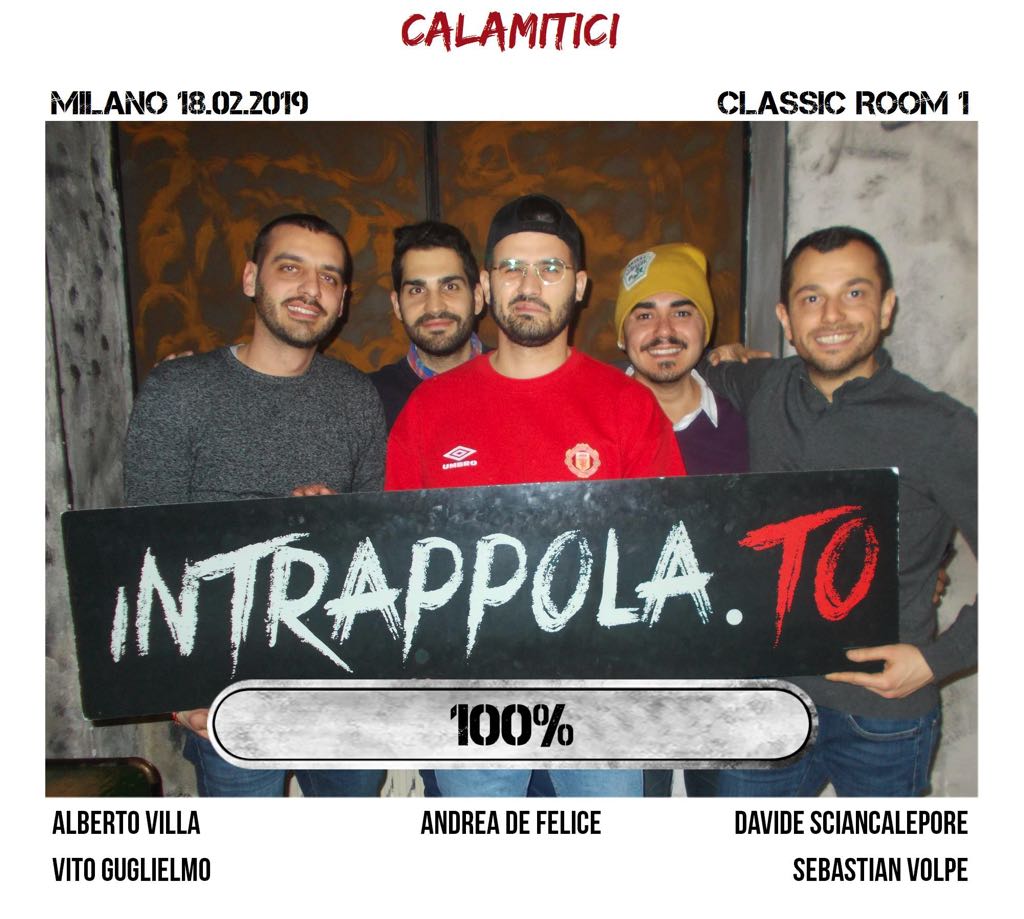 Il gruppo Calamitici è fuggito dalla nostra escape room Classic Room