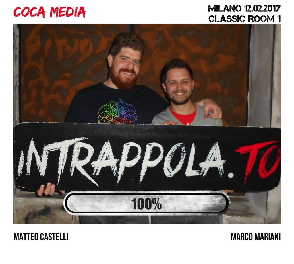 Il gruppo Coca Media è fuggito dalla nostra escape room Classic Room