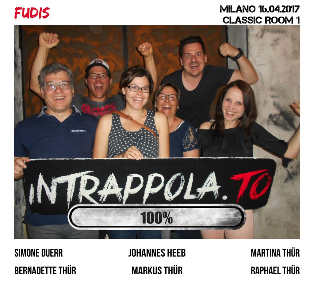 Il gruppo Fudis è fuggito dalla nostra escape room Classic Room