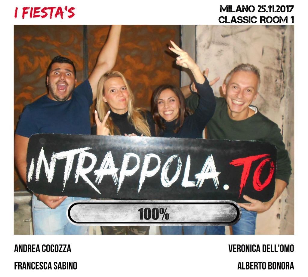 Il gruppo I fiesta's è fuggito dalla nostra escape room Classic Room