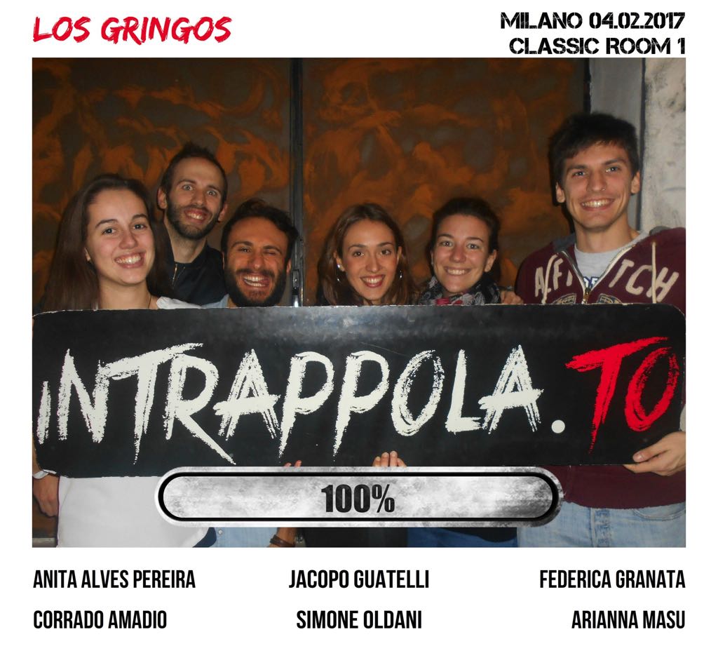 Il gruppo Los Gringos è fuggito dalla nostra escape room Classic Room