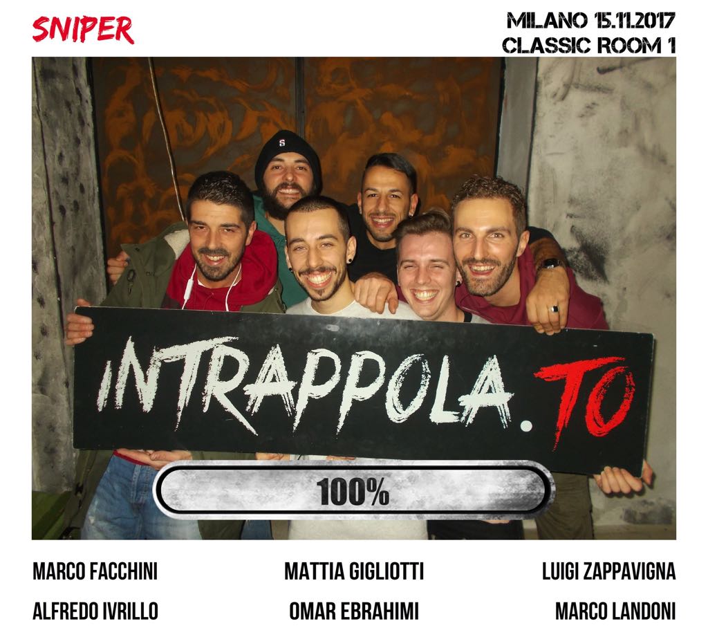 Il gruppo Sniper è fuggito dalla nostra escape room Classic Room