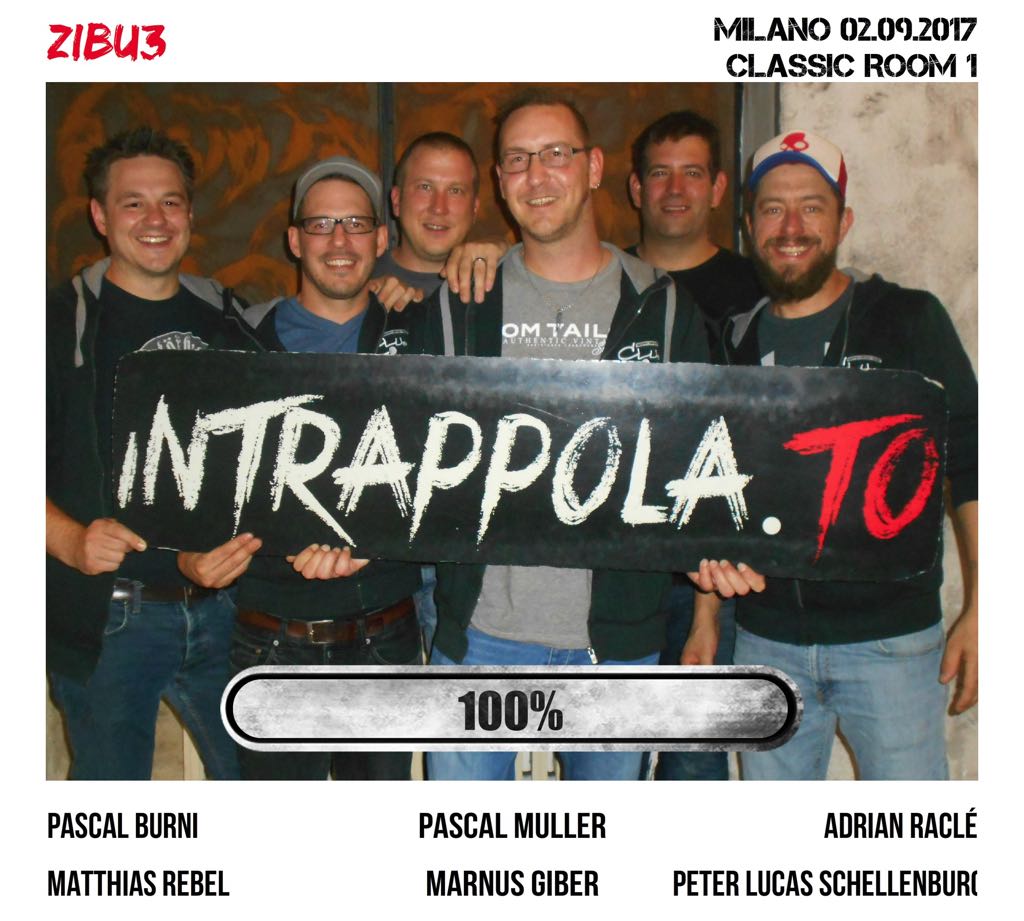 Il gruppo ZIBU3 è fuggito dalla nostra escape room Classic Room