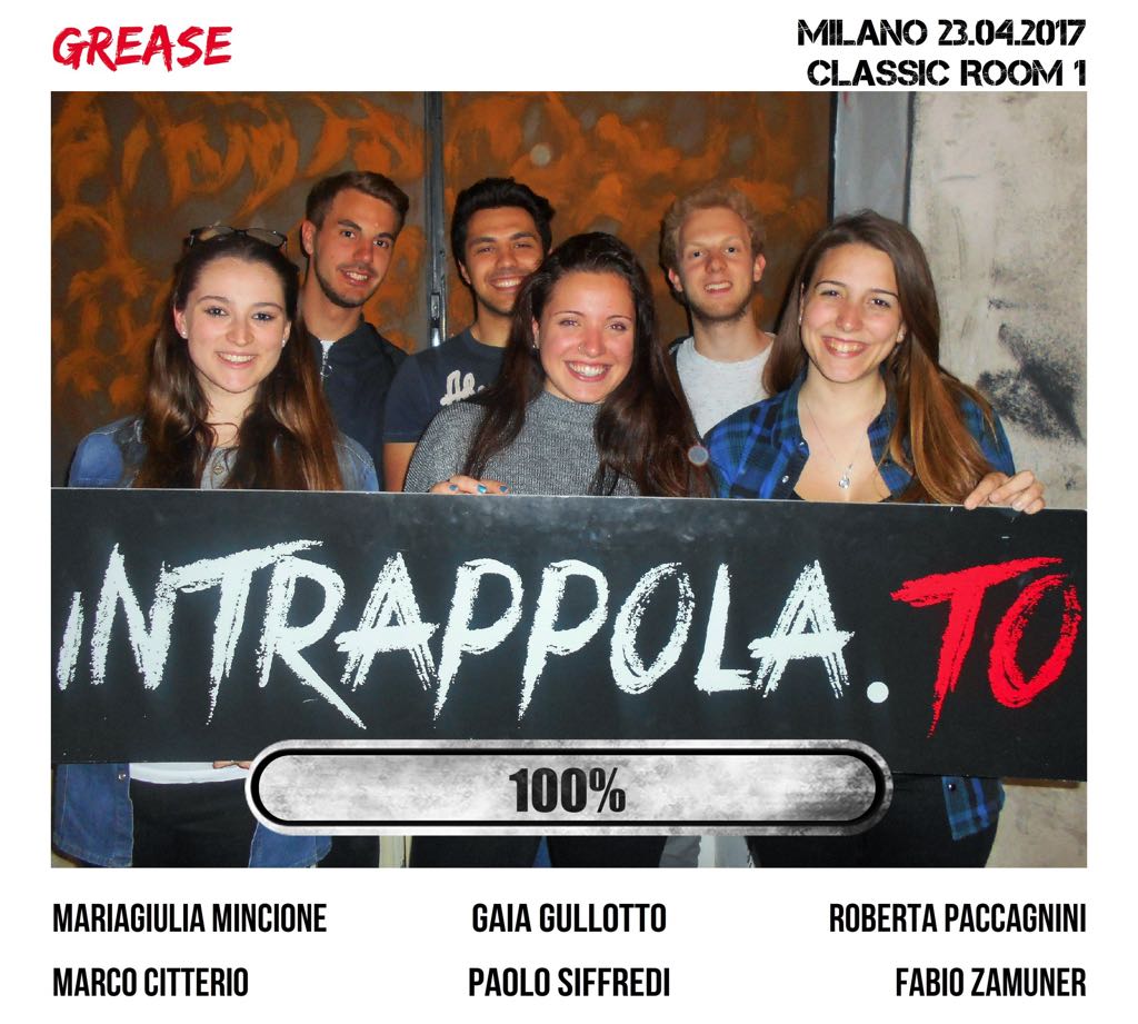 Il gruppo grease è fuggito dalla nostra escape room Classic Room