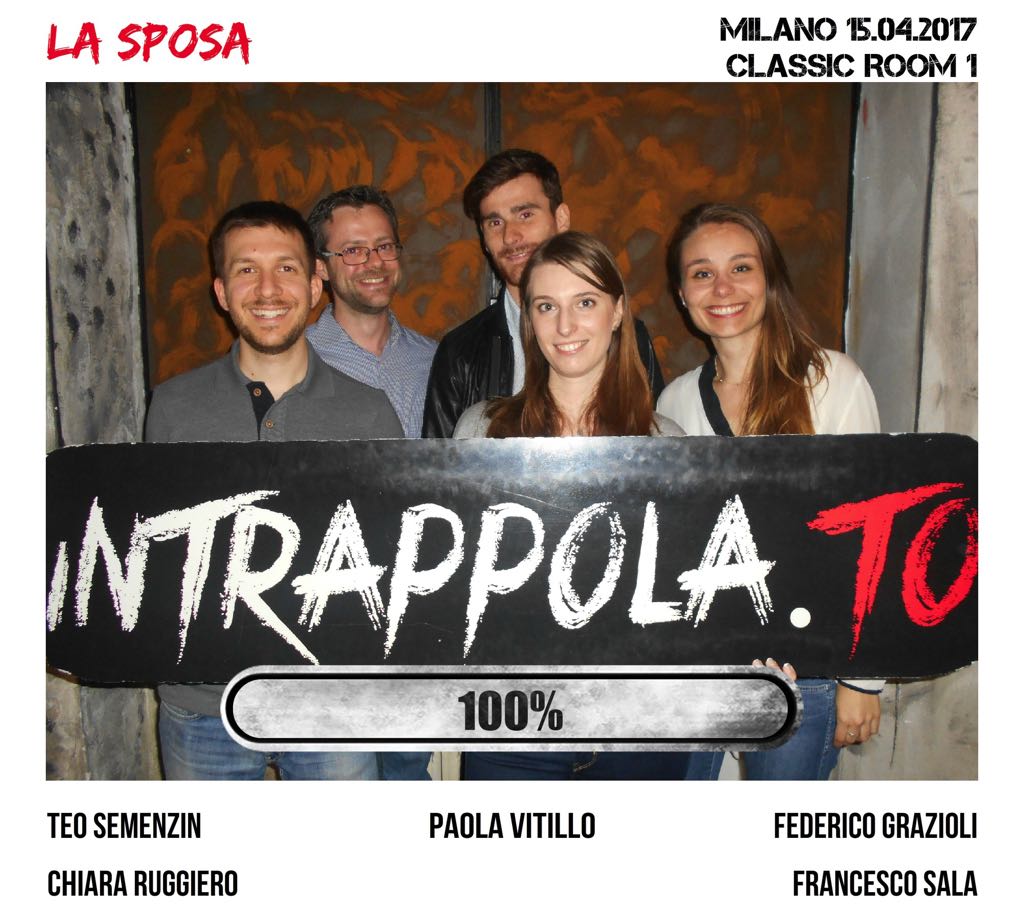 Il gruppo la sposa è fuggito dalla nostra escape room Classic Room