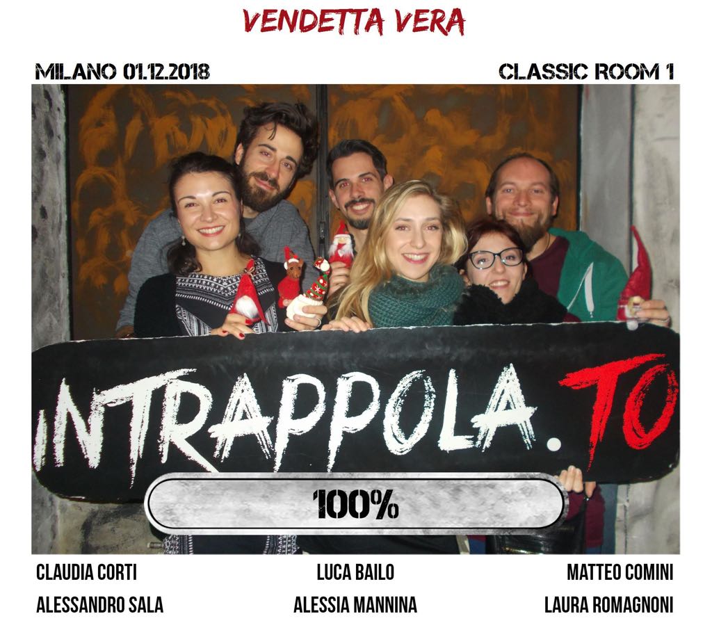 Il gruppo vendetta vera è fuggito dalla nostra escape room Classic Room