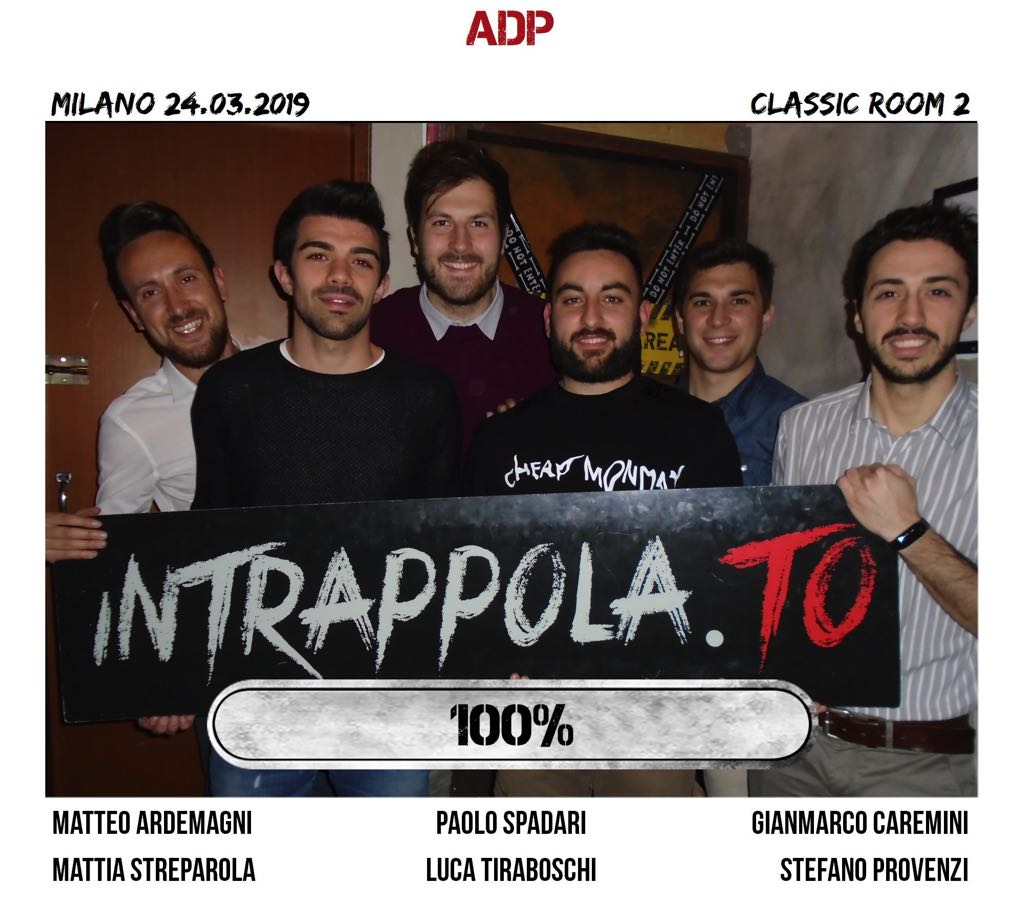 Il gruppo ADP è fuggito dalla nostra escape room Extended Room