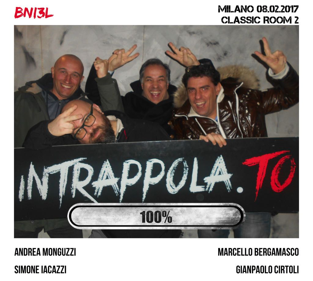 Il gruppo BNI3L è fuggito dalla nostra escape room Extended Room