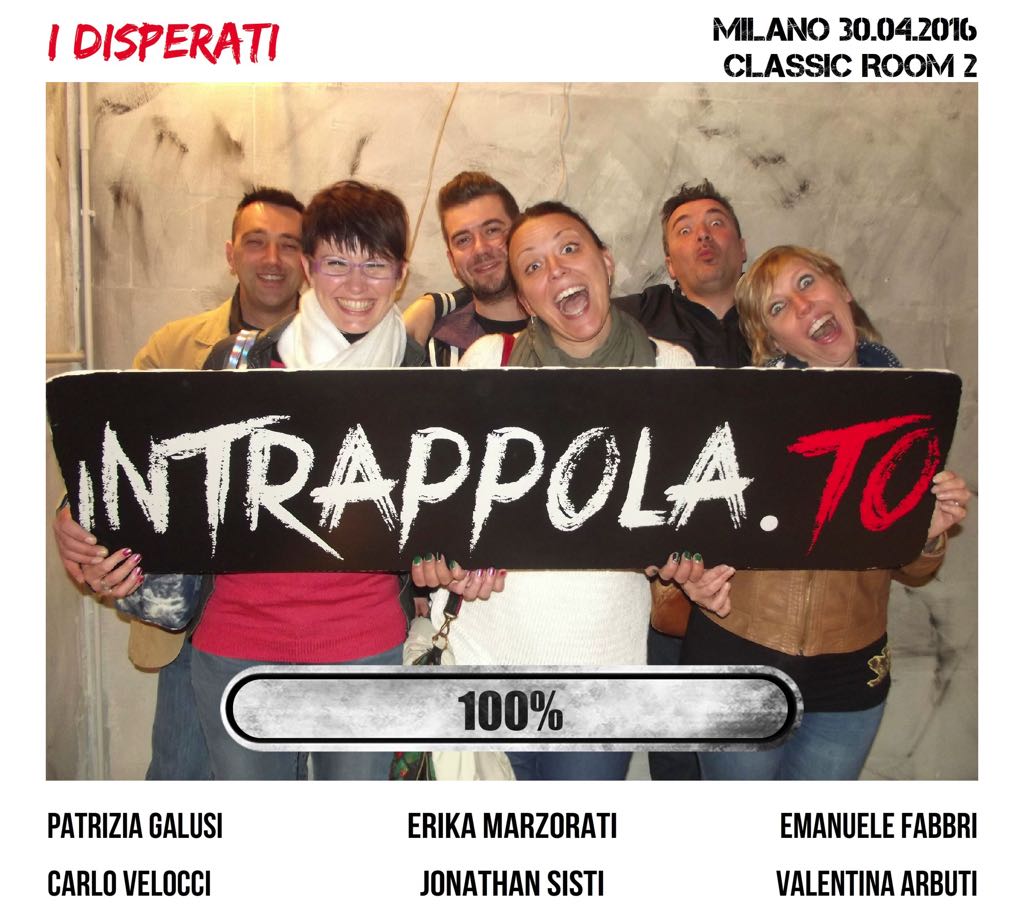 Il gruppo  è fuggito dalla nostra escape room Extended Room