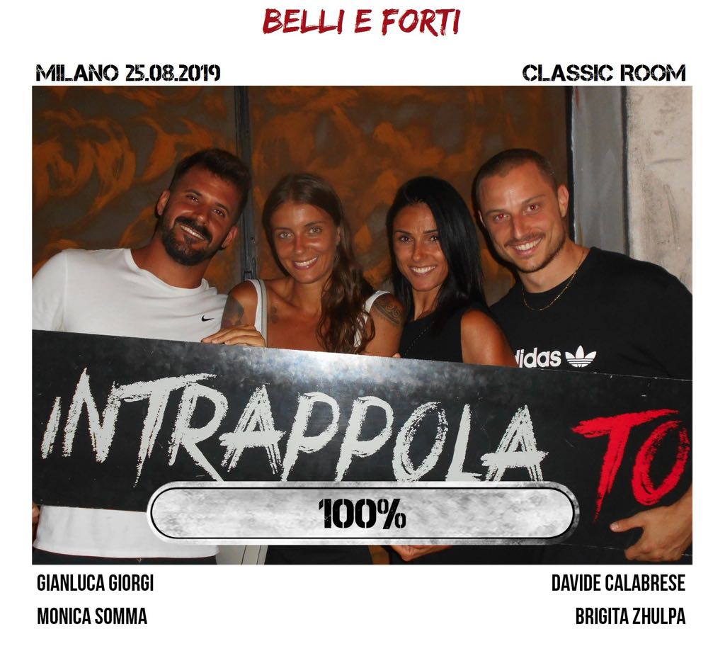 Il gruppo belli e forti è fuggito dalla nostra escape room Classic Room