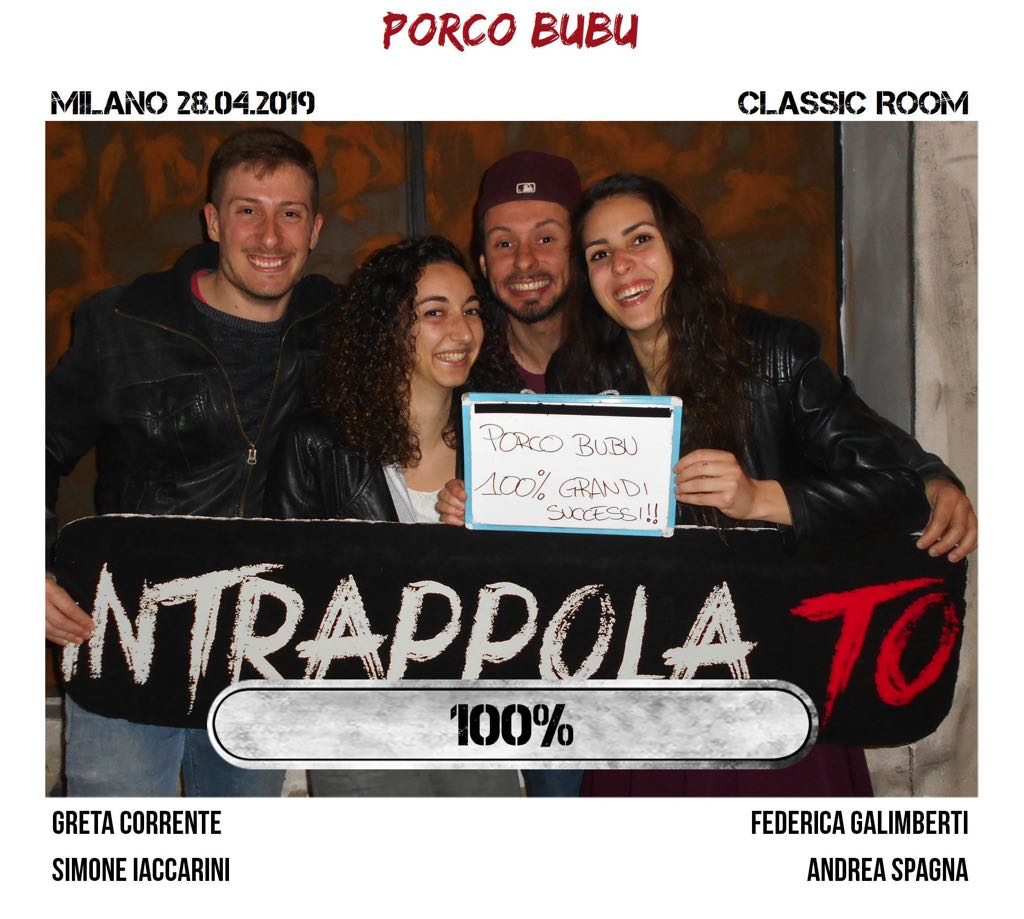 Il gruppo porco bubu è fuggito dalla nostra escape room Classic Room
