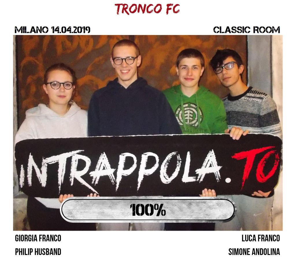 Il gruppo tronco fc è fuggito dalla nostra escape room Classic Room
