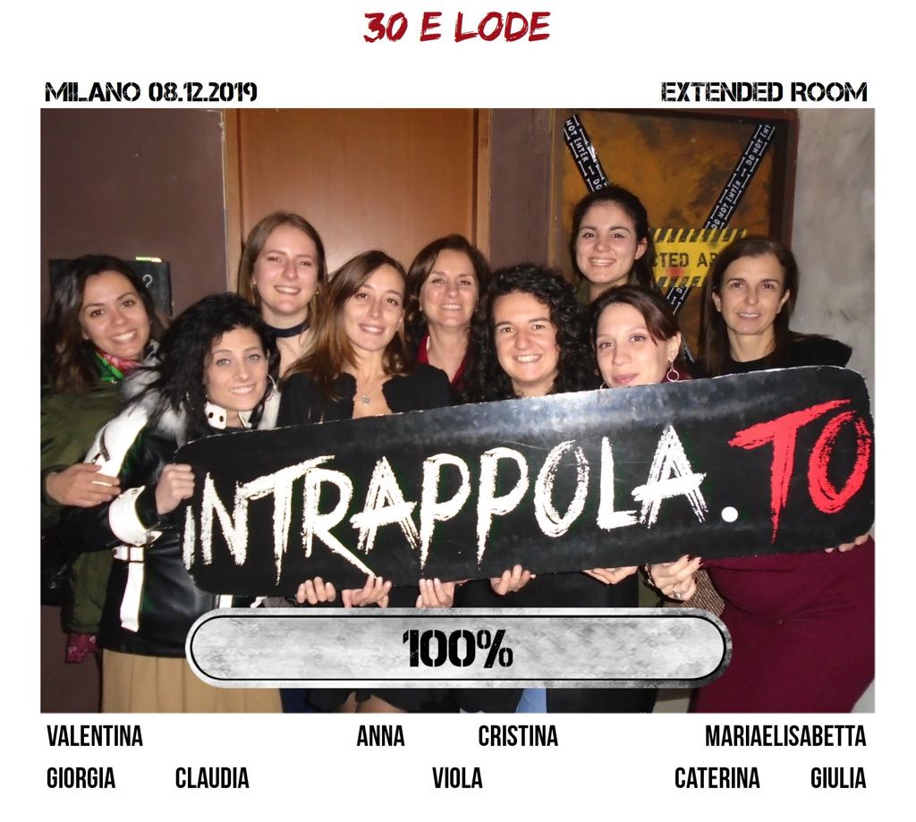 Il gruppo 30 e lode è fuggito dalla nostra escape room Extended Room