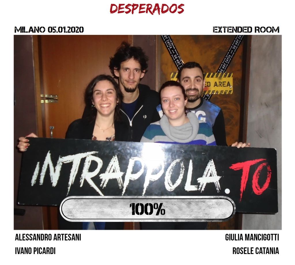 Il gruppo Desperados è fuggito dalla nostra escape room Extended Room