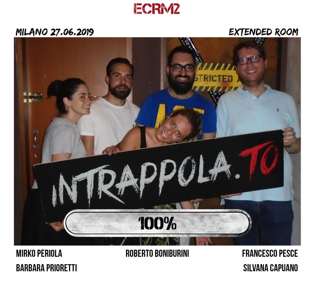 Il gruppo ECRM2 è fuggito dalla nostra escape room Extended Room
